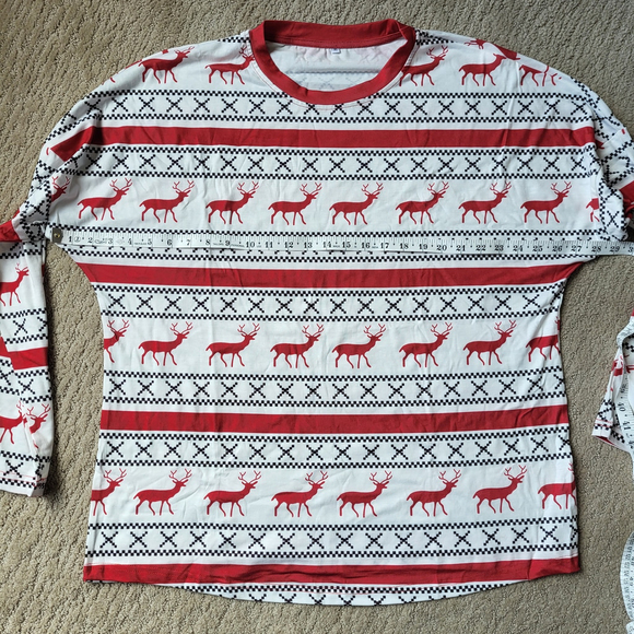 Women’s 2 Piece Christmas Lounge Suit – Reindeer Print – Size XL – NWOT - Picture 3 of 14